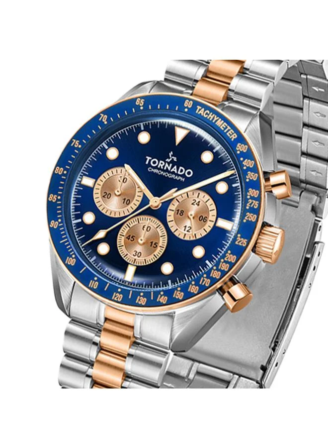TORNADO Men's Stainless Steel Chronograph Watch T22103-KBKN - 42 mm