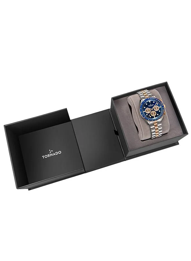 TORNADO Men's Stainless Steel Chronograph Watch T22103-KBKN - 42 mm