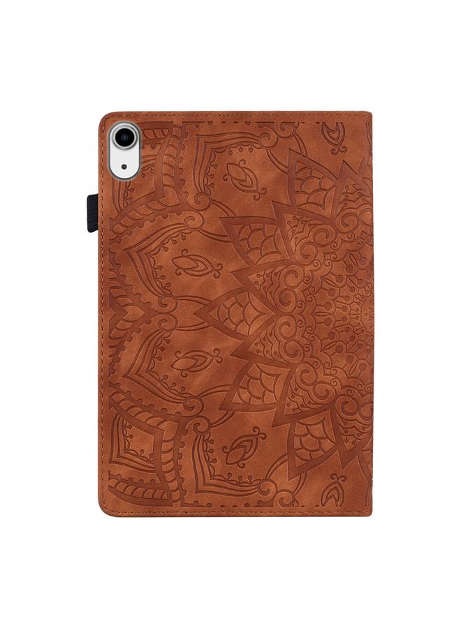 Zaboon Case For iPad mini 2024 / mini 6 Calf Pattern Double Folding Design Embossed Leather Tablet Case with Holder & Card Slots & Pen Slot & Elastic Band - Image 3