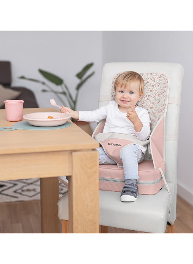 SUAVINEX Portable High Chair Baby Booster Seat +6M, Allow Baby to Sit & Eat at the Table with the Grown-Ups, Convertible into Bag with Blue - Image 2