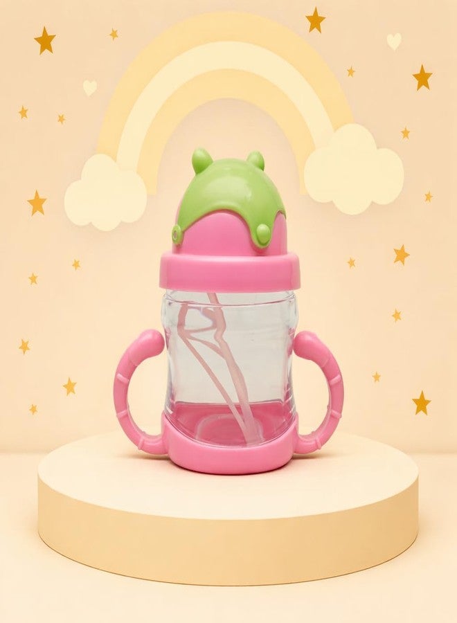 Alya The Cheeky Kidzz Premium Baby Straw Sipper 125ml for Feeding Water Milk Liquids Feeder Bottle (Design 608) - Image 1