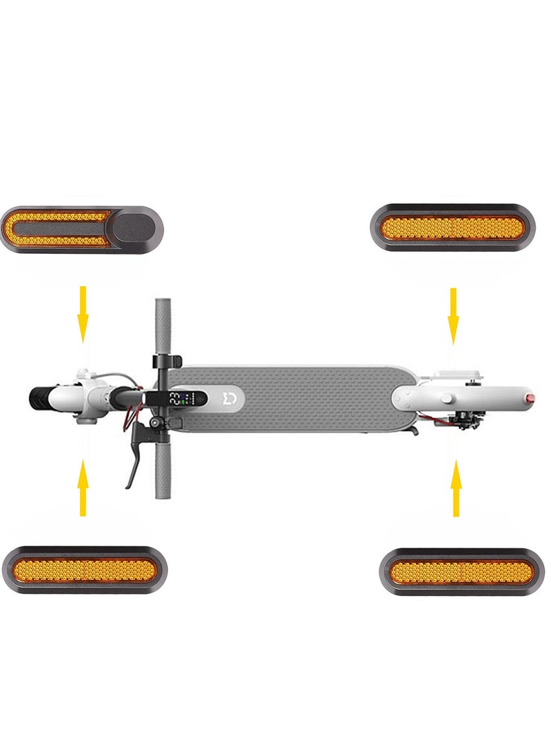 KASTWAVE Reflective Scooter Rear Side Wheel Cover Reflective Strip for Xiaomi 1S M365 Pro Pro2 Scooter, Scooter Wheel Hubs Cap with Screws Rear Wheel Protective Decorative Shell  - Image 3