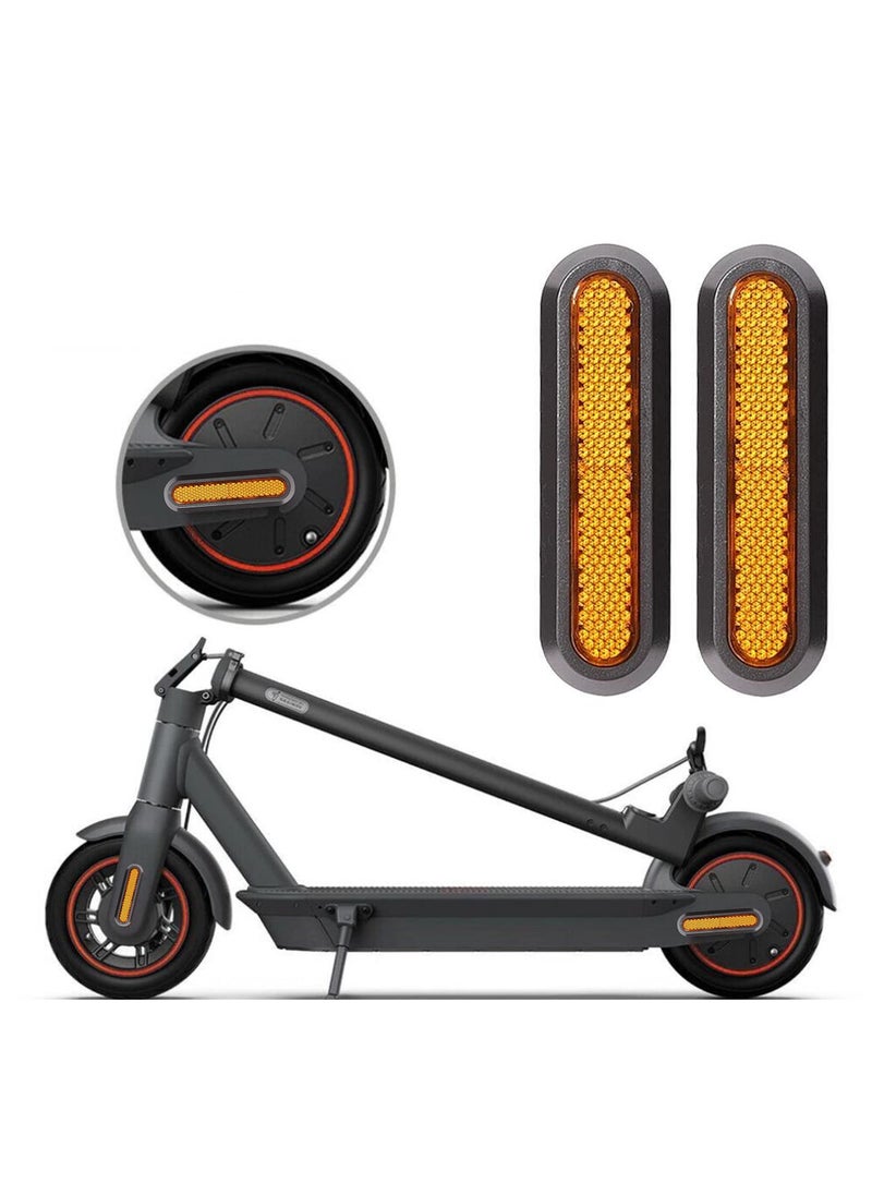 KASTWAVE Reflective Scooter Rear Side Wheel Cover Reflective Strip for Xiaomi 1S M365 Pro Pro2 Scooter, Scooter Wheel Hubs Cap with Screws Rear Wheel Protective Decorative Shell  - Image 4