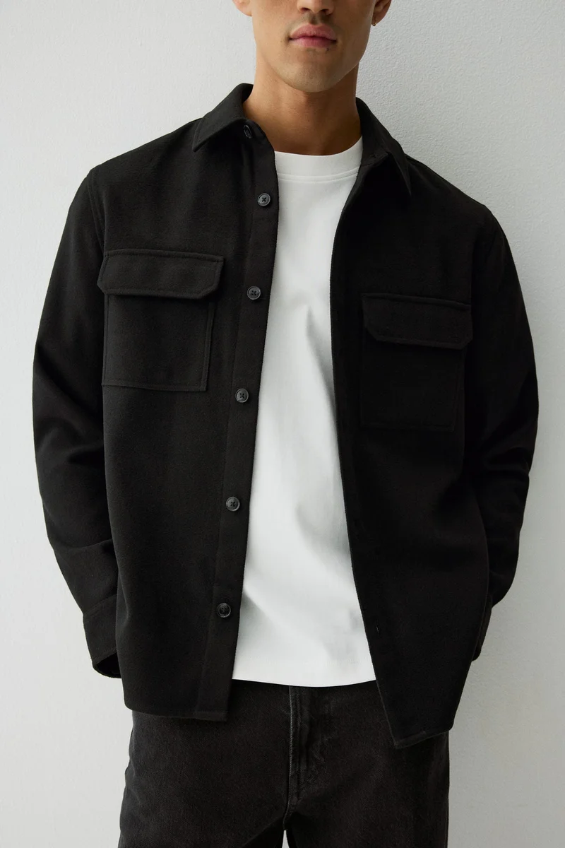 اتش اند ام جاكيت خفيف من اللباد بمقاس عادي