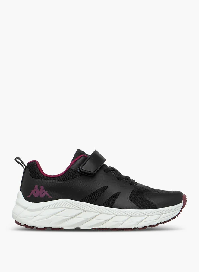 Kappa Girls' Panelled Sports Shoes with Hook and Loop Closure