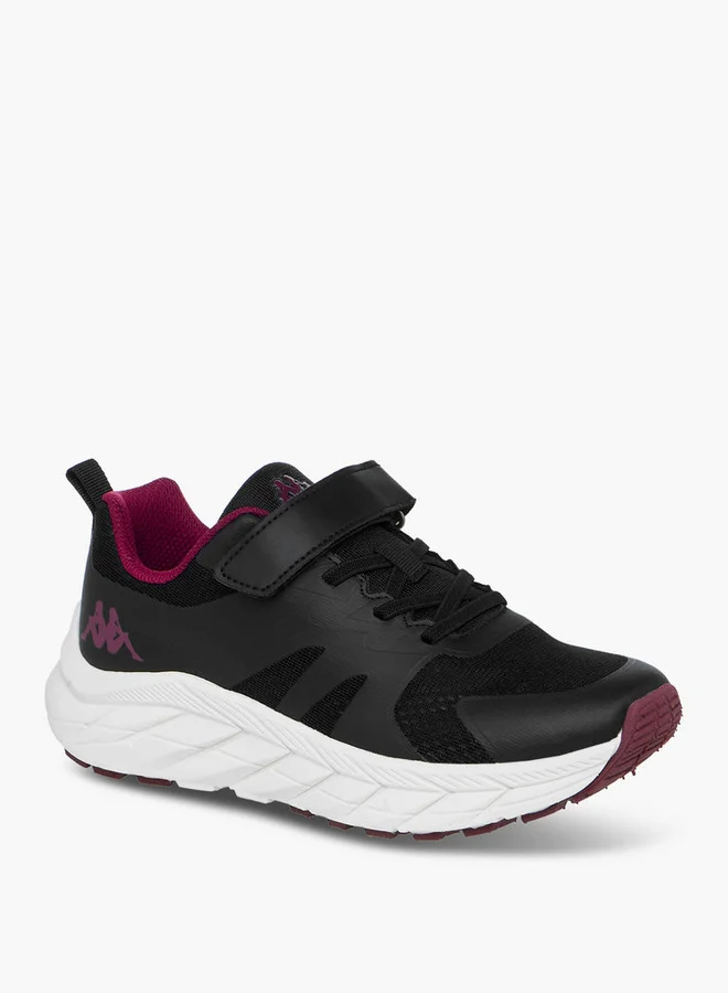 Kappa Girls' Panelled Sports Shoes with Hook and Loop Closure