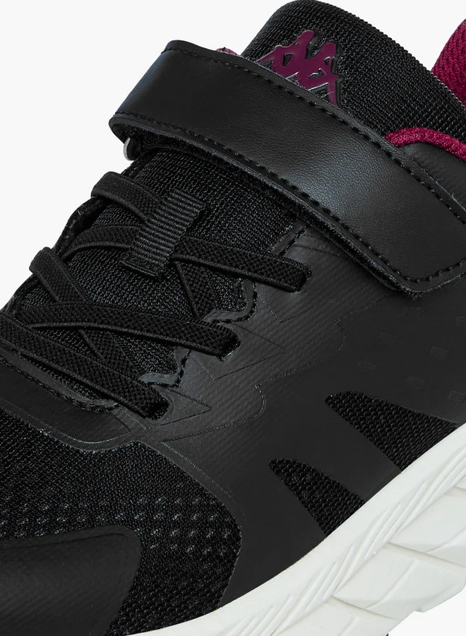 Kappa Girls' Panelled Sports Shoes with Hook and Loop Closure