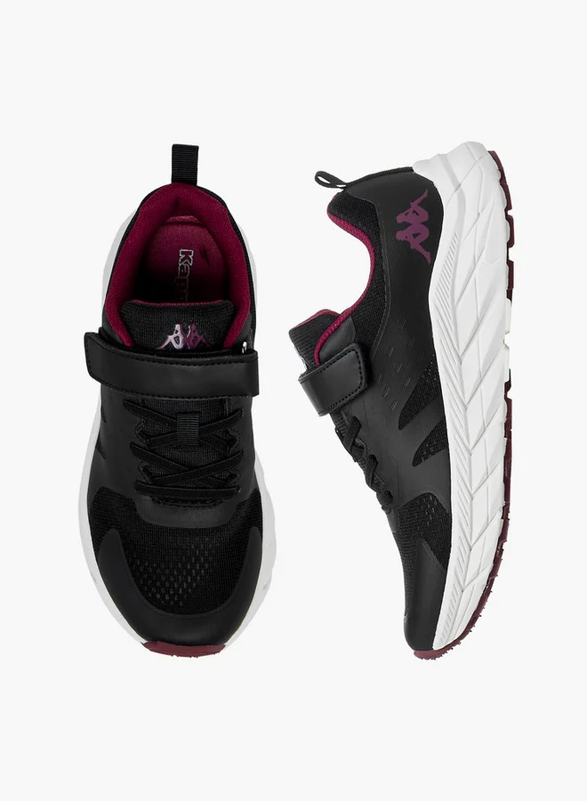 Kappa Girls' Panelled Sports Shoes with Hook and Loop Closure