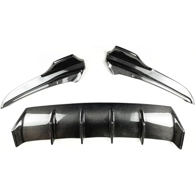 KUBYMOTO Rear Diffuser Lip Trailer Cover For IS350 IS300 Sport Sedan 2017-2019 Real Carbon Fiber - Image 1