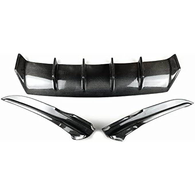 KUBYMOTO Rear Diffuser Lip Trailer Cover For IS350 IS300 Sport Sedan 2017-2019 Real Carbon Fiber - Image 2