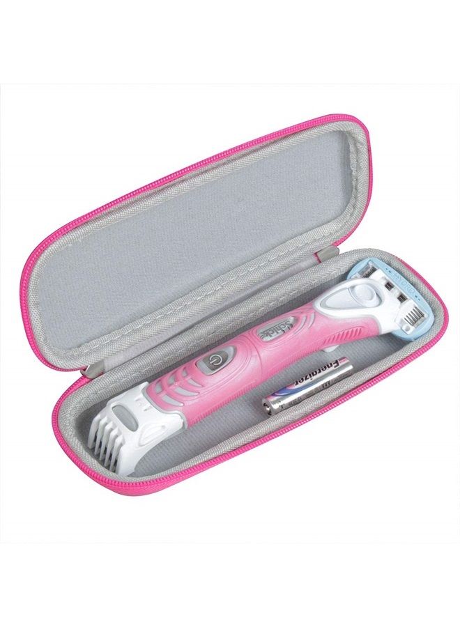 Hermitshell حافظة سفر واقية من EVA صلبة باللون الوردي تناسب ماكينة حلاقة شِك هيدرو سيلك تريم ستايل للنساء ومشذب البيكيني - Image 1