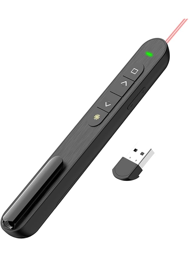 إيروريكس أداة عرض تقديمي للتحكم في مستوى ارتباط تشعبي لعرض تقديمي لاسلكي Ppt Powerpoint Clicker Rf 2.4Ghz USB للتحكم عن بعد في العرض التقديمي Powerpoint Clicker لـ Keynote Ppt Mac Pc - Image 1