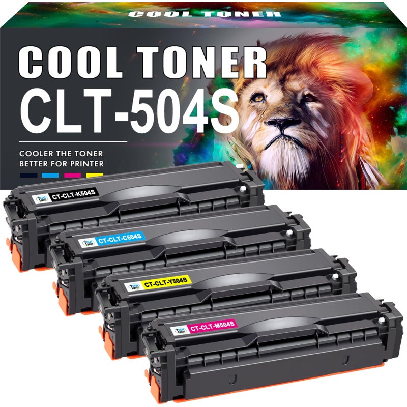 Cool Toner Compatible Toner Cartridge Replacement for Samsung CLT-K504S CLT-504S for Samsung Xpress C1860FW C1810W SL-C1860FW SL-C1810W CLX-4195FW CLP-415NW Printer (Black Cyan Yellow Magenta, 4-Pack) - Image 1