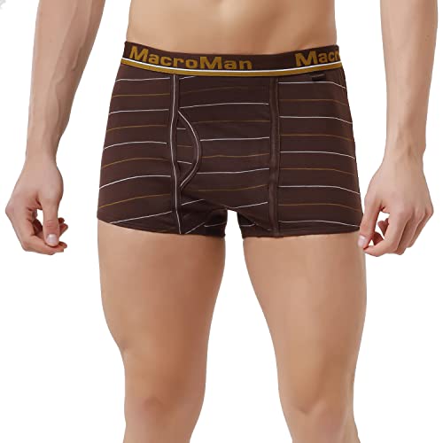 Macroman Stripe Design Mini Trunk for Men | 100% Cotton | Outer Elastic | Pack of 5 - Image 2