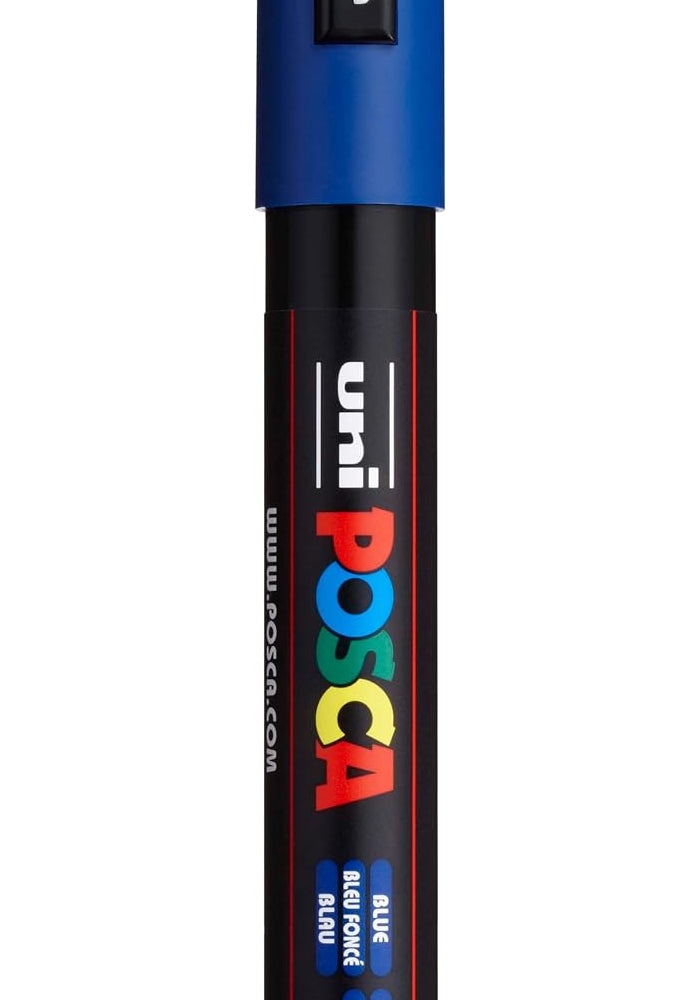 Uni-Ball Posca PC-5M Medium Bullet Tip Marker - Blue, Line Width 1.8 mm to 2.5 mm - Image 1