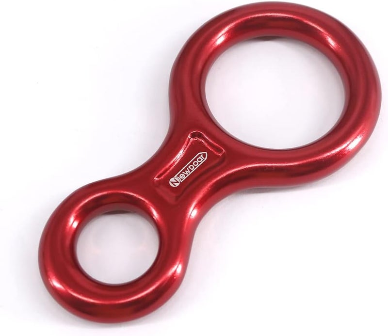 Newdoar Climbing Gear Downhill Equipment, Descender Rappel Rock Climbing Descending Belaying Equipment Rescue Figure 8 Descender Rigging Plate 35KN for Climbing Belaying and Rappeling Device - Image 5