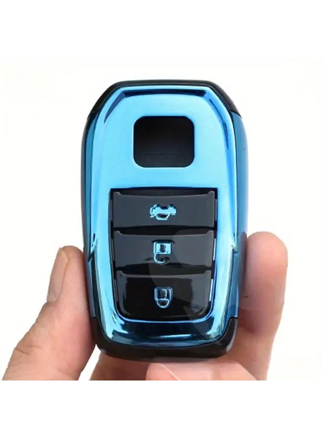 Golden Color Car Key Case Cover For Multiple Toyota Models - Image 1