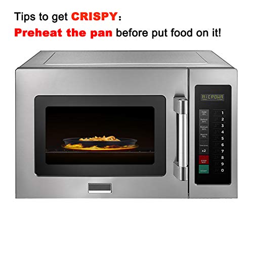 MACONEE 12inch Universal Microwave Crisper Pan/Microwave Cookware Crispy Plate Fry Pan, Microwave Cooker for Reheat Frozen Pizza, Chicken Nuggets French Toast with Crisp Effect! - Image 4