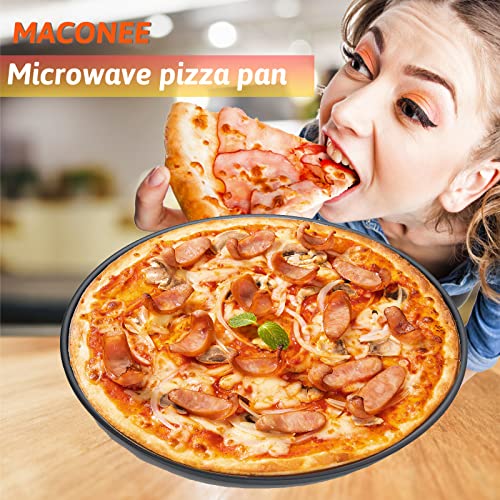 MACONEE 12inch Universal Microwave Crisper Pan/Microwave Cookware Crispy Plate Fry Pan, Microwave Cooker for Reheat Frozen Pizza, Chicken Nuggets French Toast with Crisp Effect! - Image 5