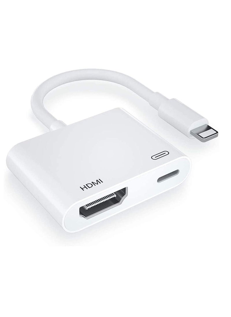 Generic - [Apple MFi Certified] Lightning to HDMI Digital AV Adapter,1080P Video & Audio Sync Screen Converter AV Adapter with Charging Port for iPhone HDMI Converter to HD TV/Projector/Monitor Support All iOS - Image 1