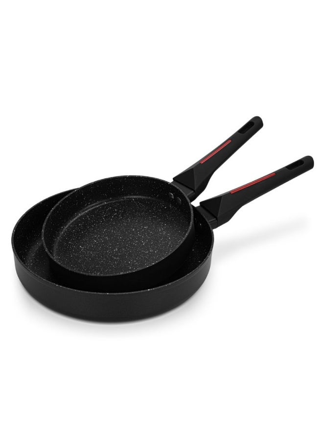 Fissman Frying Pan Set 2pcs Non Stick Aluminium 20cm 26cm Cooking Pans - Image 2