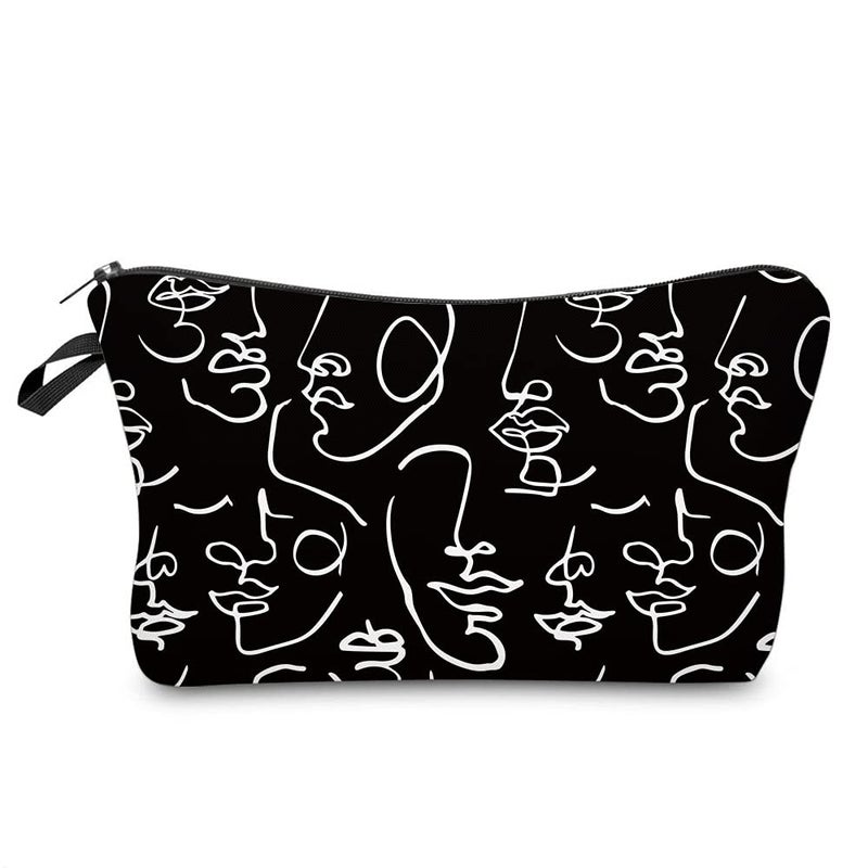 Deanfun Makeup Case Small, Cosmetic Zipper Bag Waterproof for Purse Mini, Women Cute Traveling Accessories Pouch for Ladies Thanksgiving Christmas Gifts(D2-55421) - Image 1