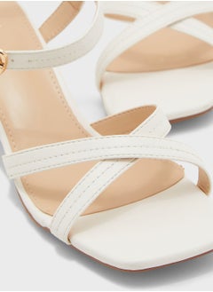ELLA Cross Over Ankle Strap Block Heel Sandal  - Image 4