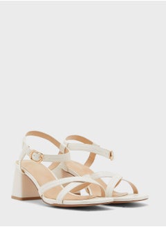 ELLA Cross Over Ankle Strap Block Heel Sandal  - Image 3