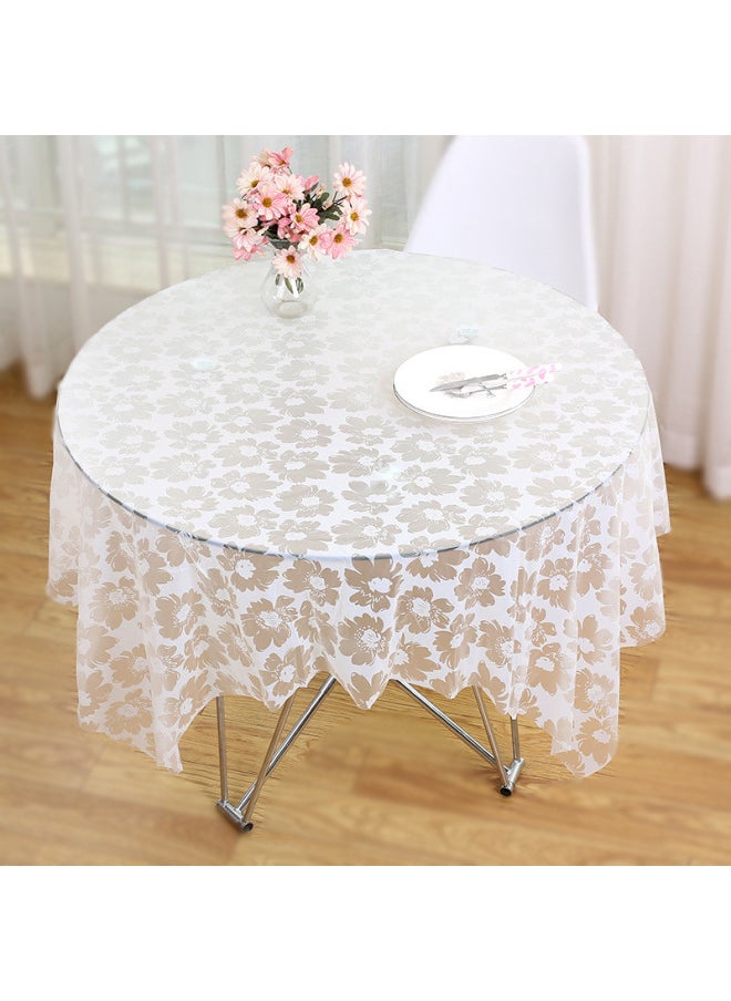Generic - Disposable Tablecloth Plastic Tablecloth Thickened Round Table Printed Rectangular Tablecloth Waterproof Home Hotel Anti-Vivid-Color:Gold Flower☆-Specifications:1.6x 1.6m 10 Sheets (single Stacking)☆ - Image 1