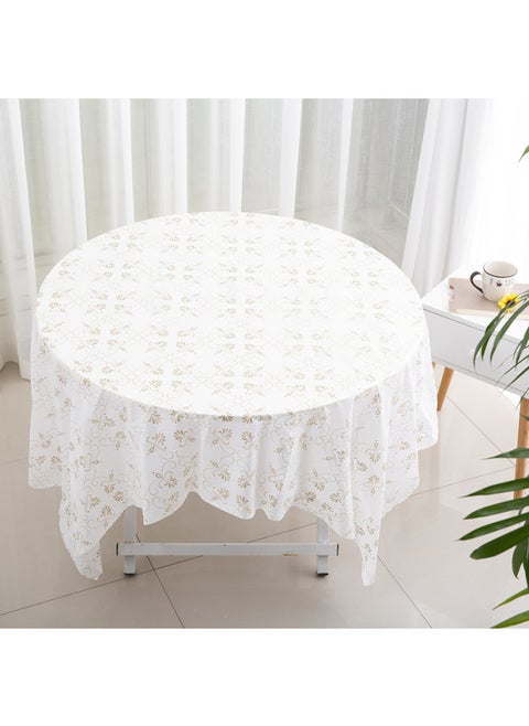 Disposable Tablecloth Plastic Tablecloth Thickened Round Table Printed Rectangular Tablecloth Waterproof Home Hotel Anti-Vivid-Color:Gold Flower☆-Specifications:1.6x 1.6m 10 Sheets (single Stacking)☆