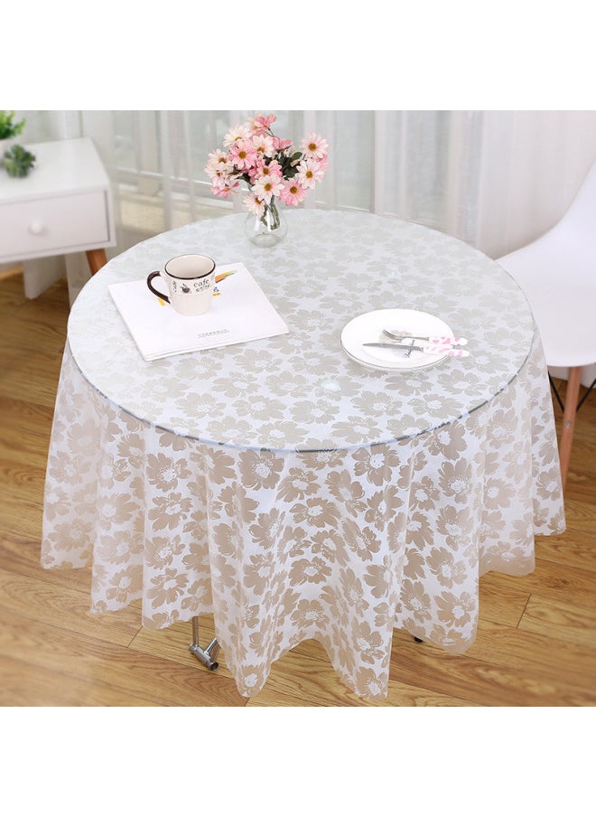 Generic - Disposable Tablecloth Plastic Tablecloth Thickened Round Table Printed Rectangular Tablecloth Waterproof Home Hotel Anti-Vivid-Color:Gold Flower☆-Specifications:1.6x 1.6m 10 Sheets (single Stacking)☆ - Image 1