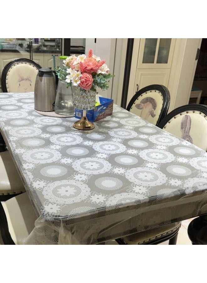 Generic - Disposable Tablecloth Plastic Tablecloth Thickened Round Table Printed Rectangular Tablecloth Waterproof Home Hotel Anti-Vivid-Color:Gold Flower☆-Specifications:1.6x 1.6m 10 Sheets (single Stacking)☆ - Image 1