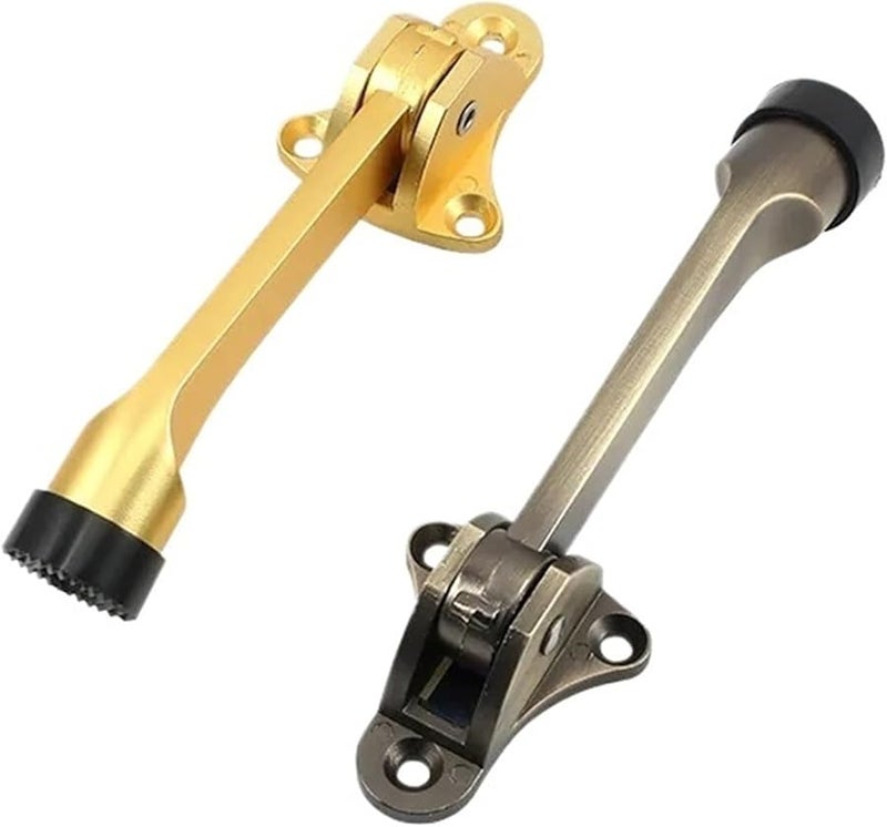 قاطع باب من سبائك الزنك الأسود، مقاوم للسرقة، مقاوم للرياح، مثبت للأبواب الخشبية في غرف النوم والهواء الطلق - Image 2