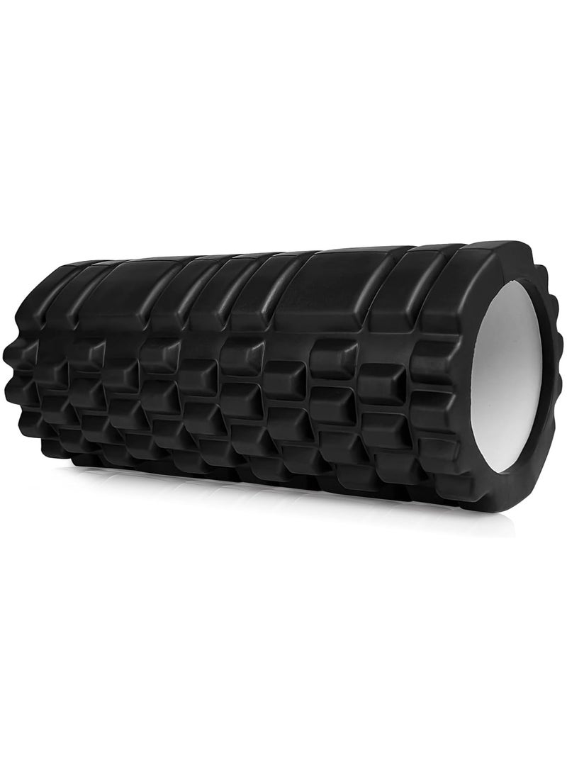 KUYING KUYING Foam Yoga Roller for Deep Tissue Massager, 33cm Length 14cm Diameter Patented High Density Exercise Roller Yoga, 150kg Max load Back Roller for Fitness (Black - - 33cm)  - Image 1