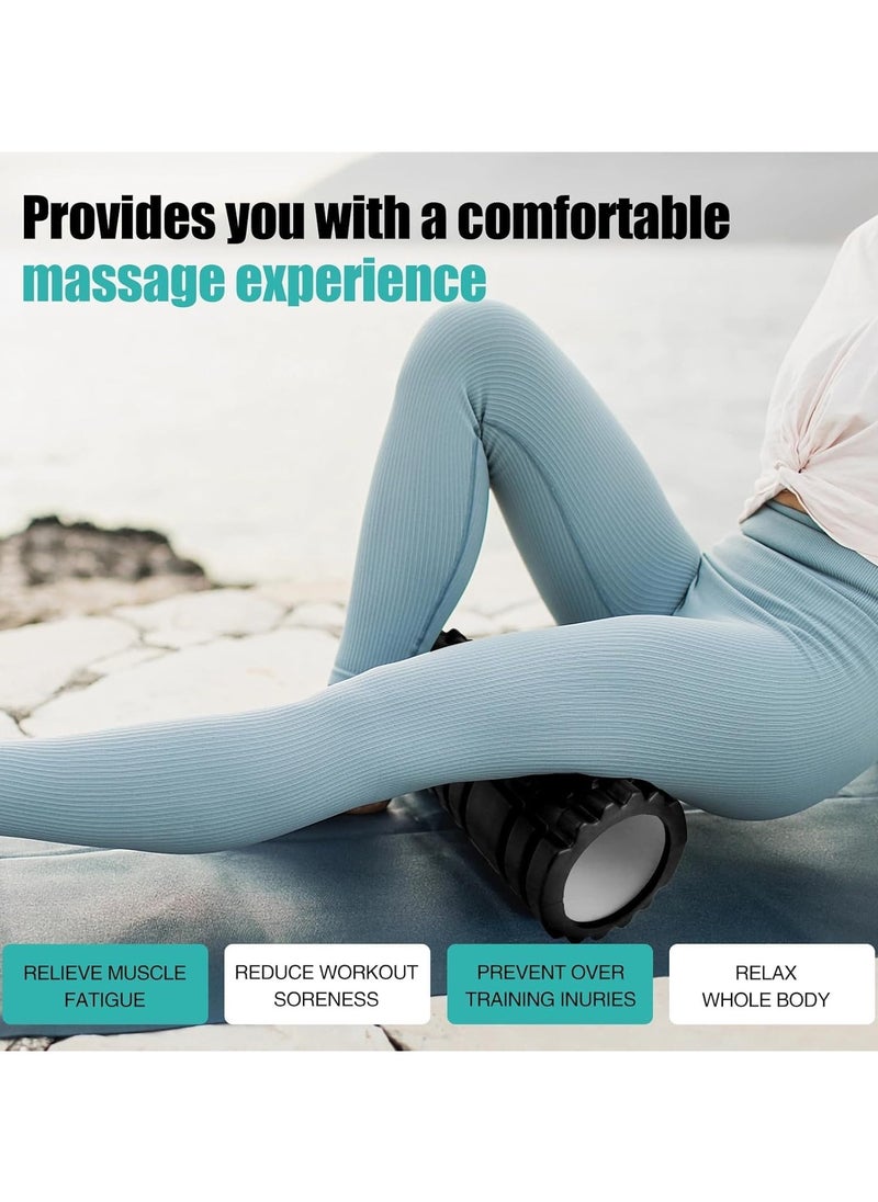 KUYING KUYING Foam Yoga Roller for Deep Tissue Massager, 33cm Length 14cm Diameter Patented High Density Exercise Roller Yoga, 150kg Max load Back Roller for Fitness (Black - - 33cm)  - Image 3