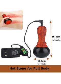 SYOSI Hot Stones Massage Kit with Electric Temperature Control, Includes Natural Bian Stone Gua Sha Tools, Ideal for SPA, Relaxation, Pain Relief, Massage Therapy  - Image 4