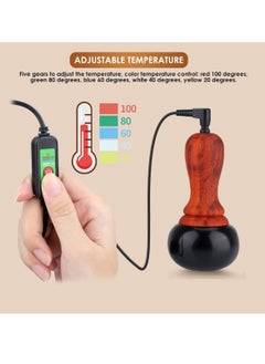 SYOSI Hot Stones Massage Kit with Electric Temperature Control, Includes Natural Bian Stone Gua Sha Tools, Ideal for SPA, Relaxation, Pain Relief, Massage Therapy  - Image 5