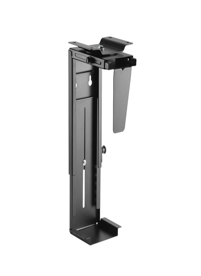 Skill Tech SH CP6 Universal Adjustable Under-Desk/Wall CPU Mount, Height Range 300–533mm, 10kg Load Capacity – Black  - Image 2