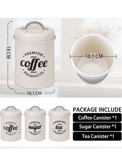 YIM-VIBEHAUS 3-Piece Airtight kitchen Storage Containers with Lids Coffee and Sugar Canisters Set Storage Containers Food Containers Kitchen Containers  - Image 3