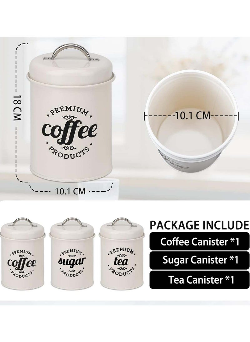 YIM-VIBEHAUS - 3-Piece Airtight kitchen Storage Containers with Lids Coffee and Sugar Canisters Set Storage Containers Food Containers Kitchen Containers - Image 1