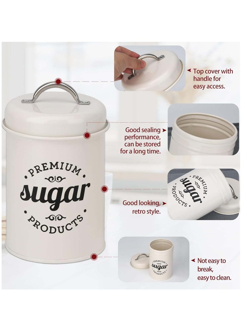 YIM-VIBEHAUS - 3-Piece Airtight kitchen Storage Containers with Lids Coffee and Sugar Canisters Set Storage Containers Food Containers Kitchen Containers - Image 1