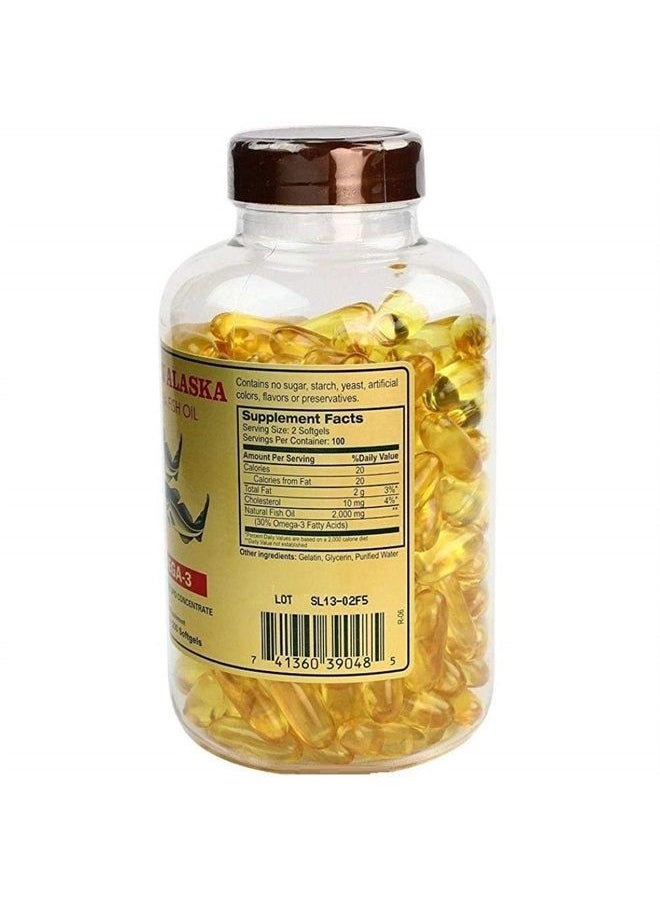 NCB - Omega 3 Alaska Deep Sea Fish Oil 1000mg 200 Softgels - Image 1