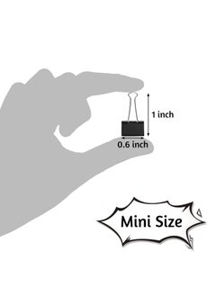 Mini Binder Clips, 100 Pack - 0.6 Inch, Standard 15mm, Fold Clamp Design, 0.23 Inch Capacity Paper Clips- Essential Office Supplies, Ideal for Micro Binding and Paper Organization - pzsku/Z506B5E0EA8BD822667B8Z/45/_/1702038293/9a442b70-8463-4605-b9df-52aba183eb1e