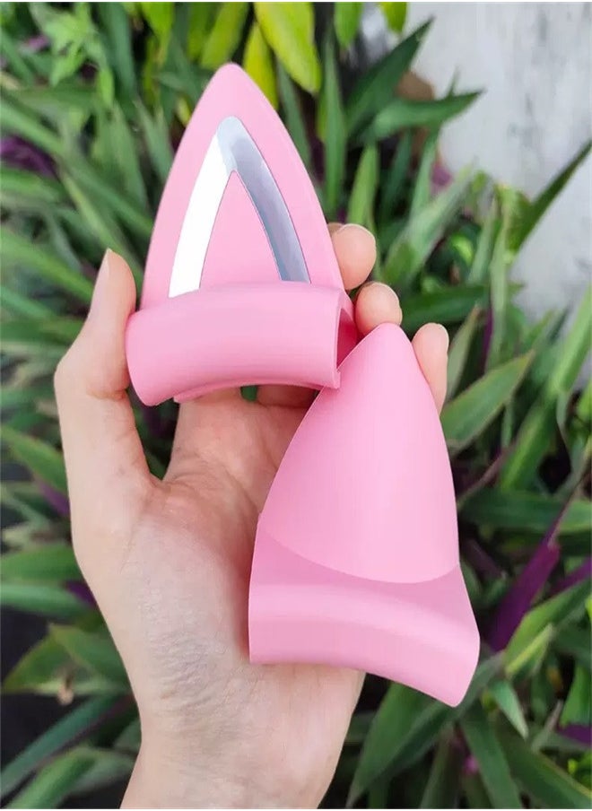 Generic 2 PCS Pink Cat Ears for Headphone Silicone Cute Kitty Ears Attachment Lovely Detachable Accessories Fit for Gaming Headset  - Image 2