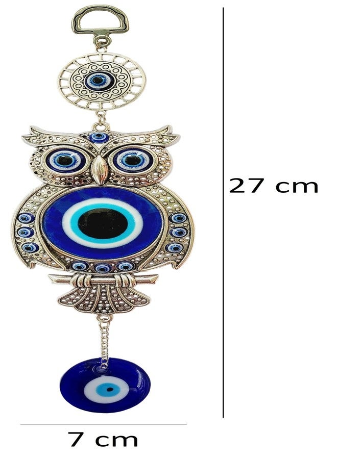 ARTISKRITI Evil Eye Hanging Owl Nazar Battu for Home Entrance Door Decoration, Big Size, Housewarming Gifts, 27 cm - Image 5