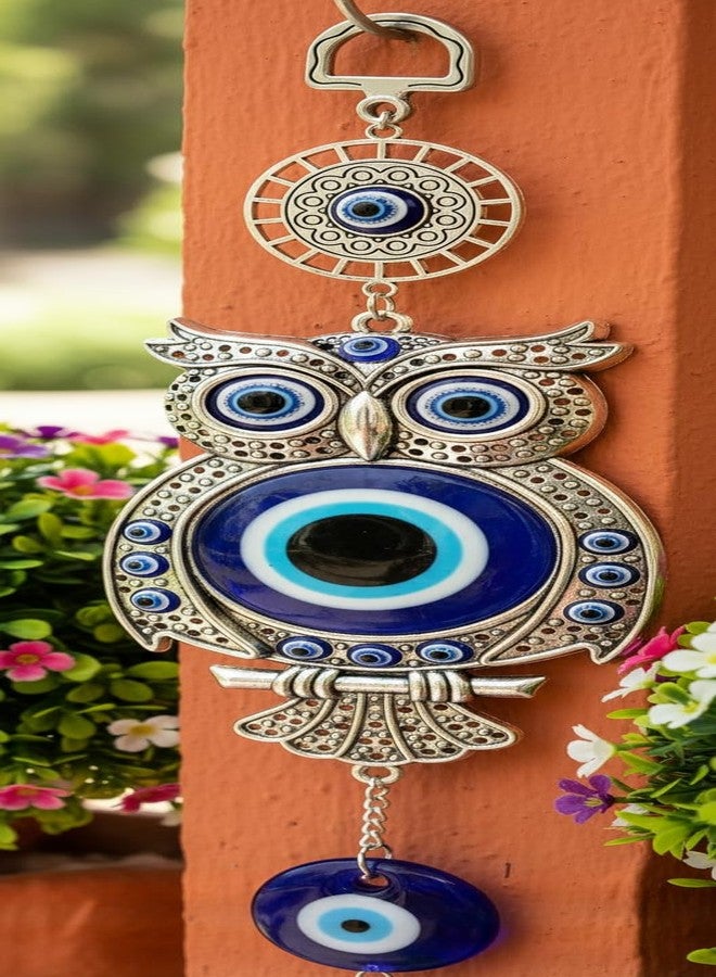 ARTISKRITI Evil Eye Hanging Owl Nazar Battu for Home Entrance Door Decoration, Big Size, Housewarming Gifts, 27 cm - Image 4