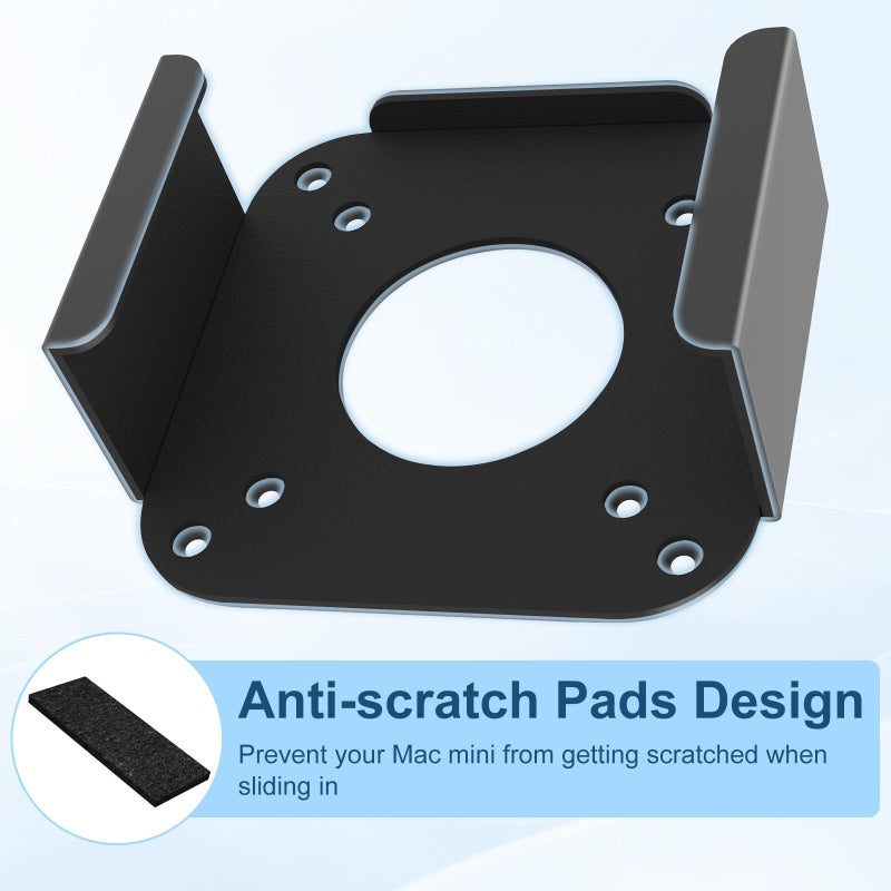 Bedycoon Mount for Mac Mini M4/M4 Pro 2024 VESA/Wall/Under Desk Mount for Mac Mini M4 Metal Mounting Bracket Compatible with Mac Mini M4 Anti-Scratch Monitor Mount Holder for Mac Mini M4 with Remote Holder - Image 5