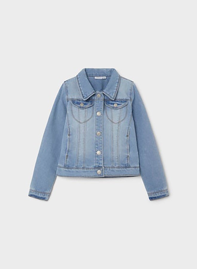 NAME IT Name It Kids Girls Star Denim Jacket 2210-Sr  - Image 4