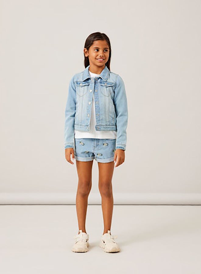 NAME IT Name It Kids Girls Star Denim Jacket 2210-Sr  - Image 5