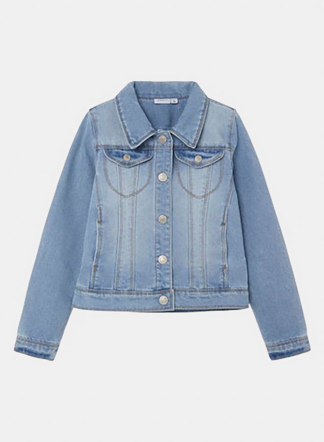 NAME IT Name It Kids Girls Star Denim Jacket 2210-Sr  - Image 1